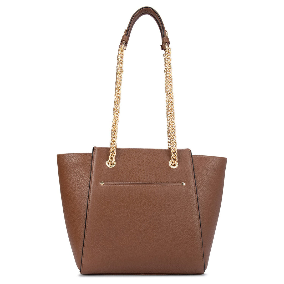 Cognac Wax Tote Bag