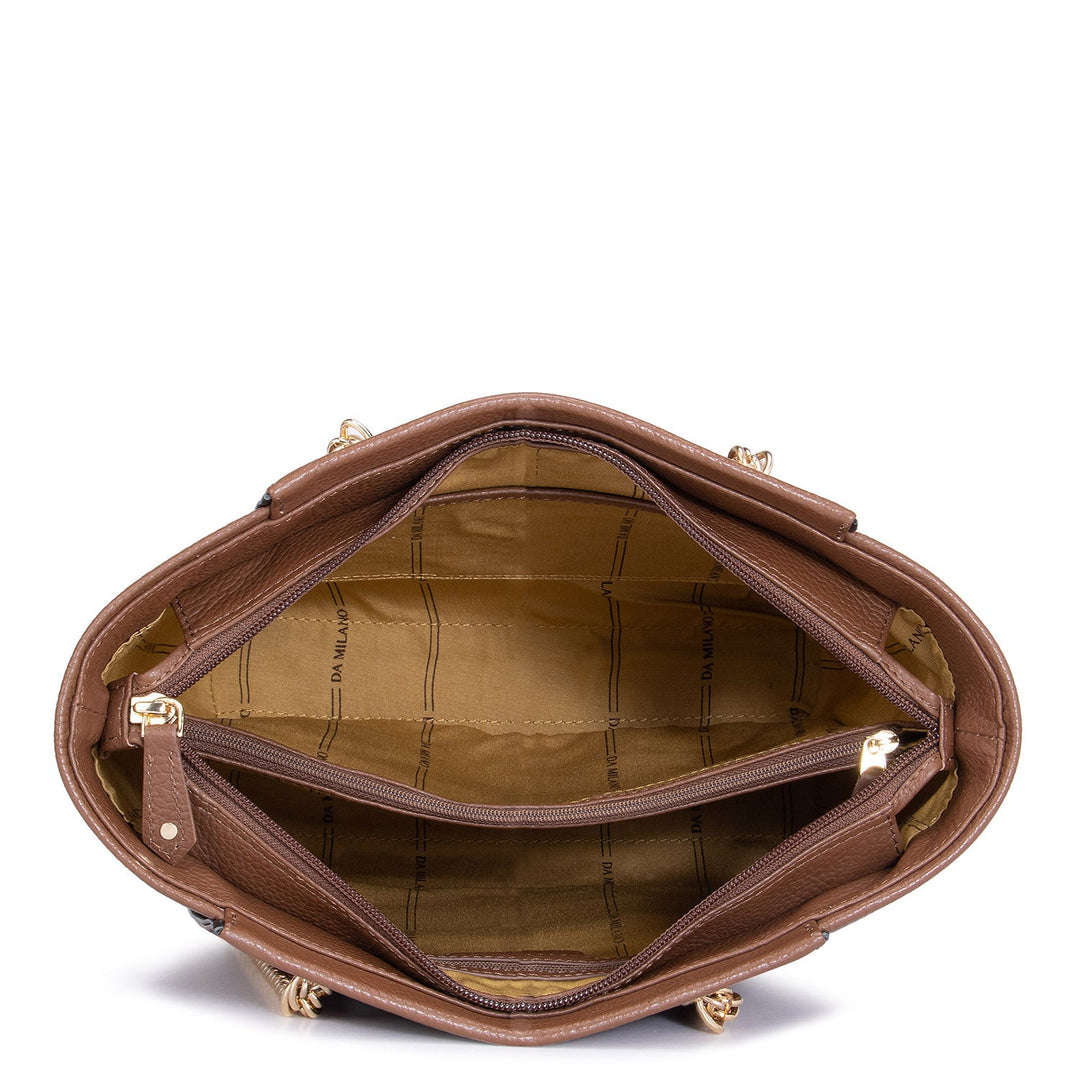Cognac Wax Tote Bag