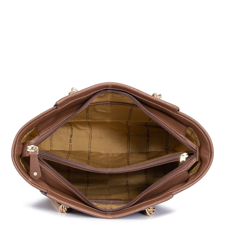 Cognac Wax Tote Bag