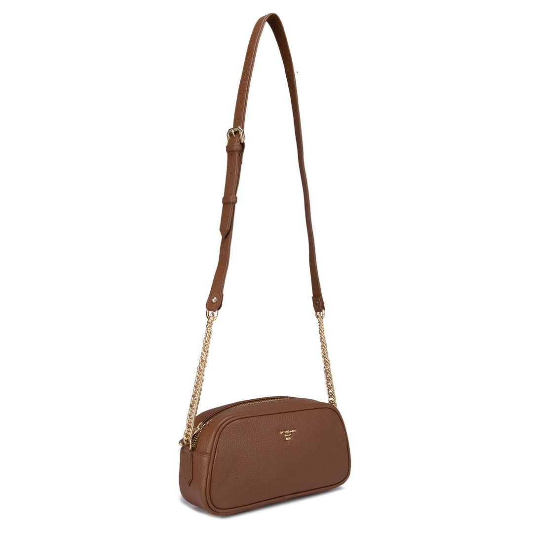 Cognac Wax Sling Bag