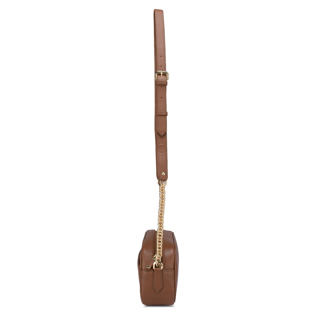 Cognac Wax Sling Bag