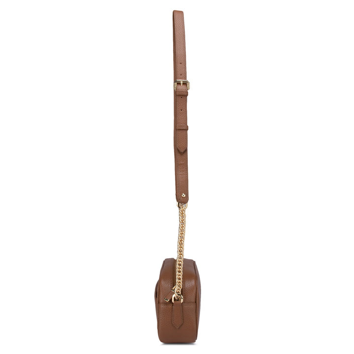 Cognac Wax Sling Bag