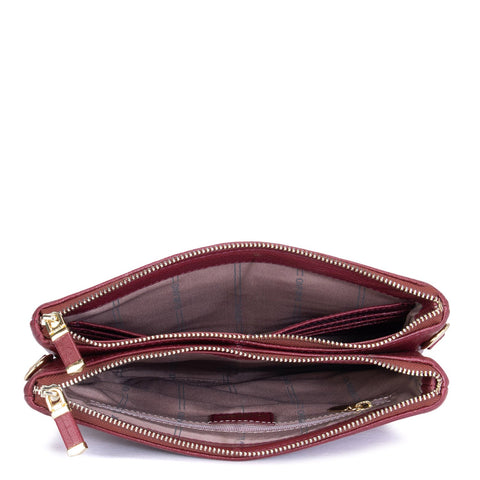 Small Wax Leather Sling - Berry