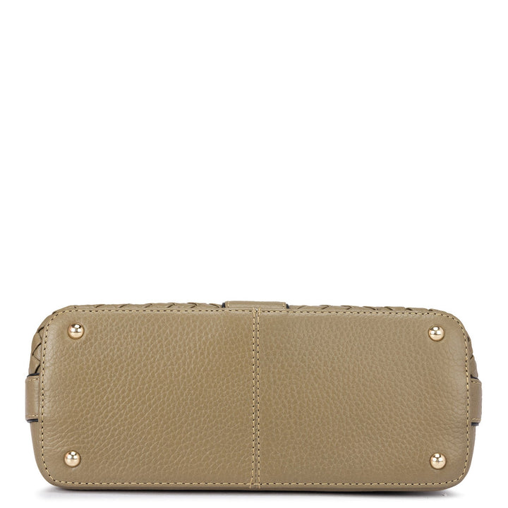 Small Mat Wax Leather Sling - Olive