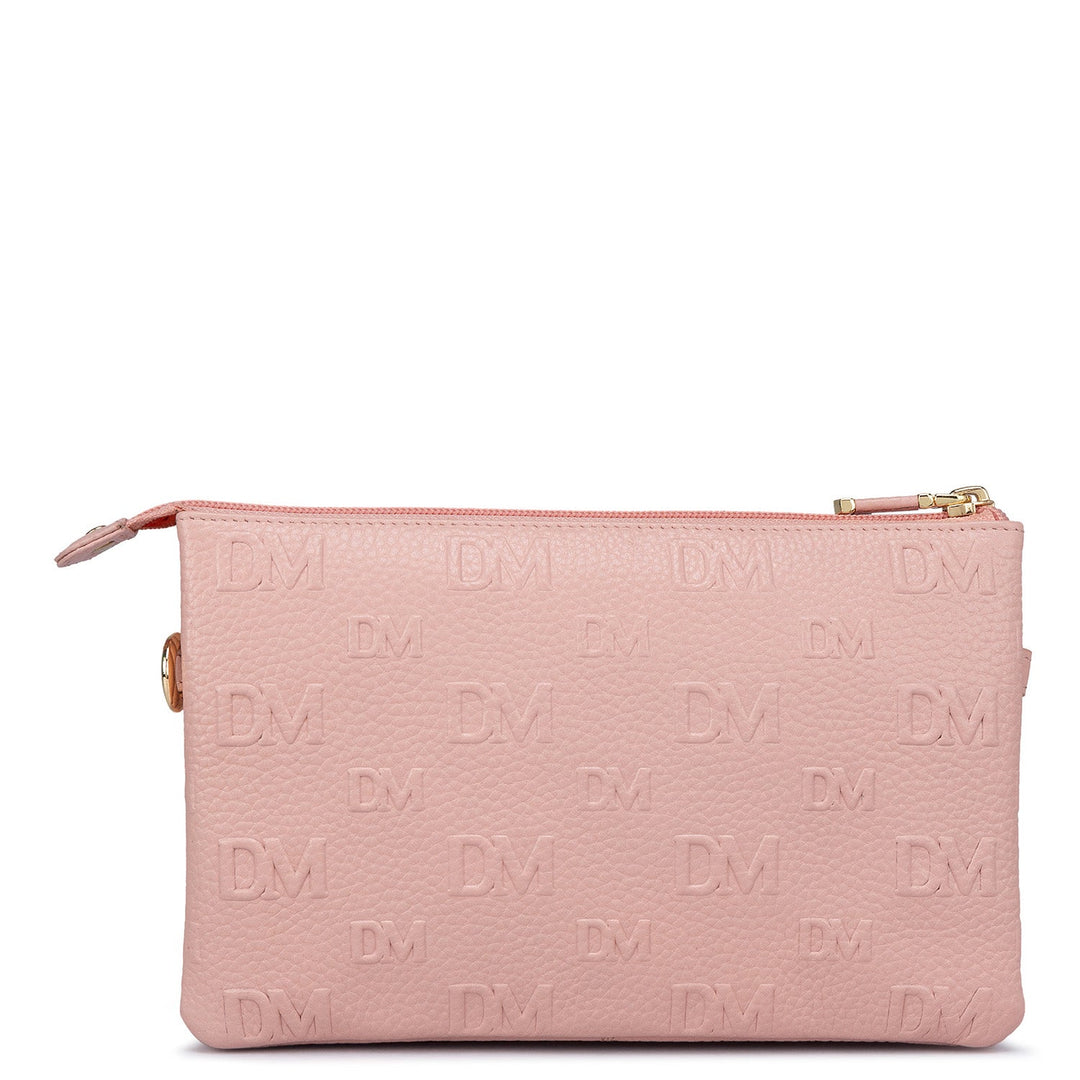 Small Monogram Wax Leather Sling - Pink