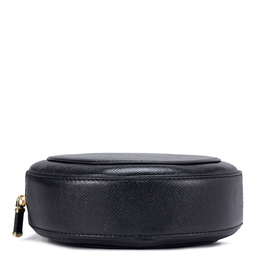 Small Franzy Leather Sling - Black