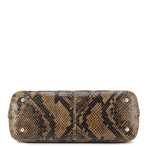 Yellow & Black Snake Textured Sling Bag