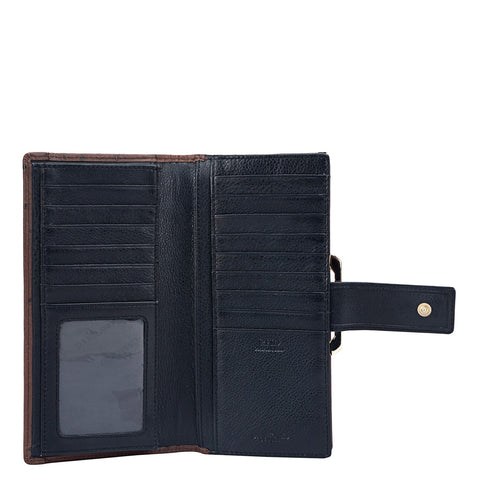 Ostrich Leather Ladies Wallet - Brown