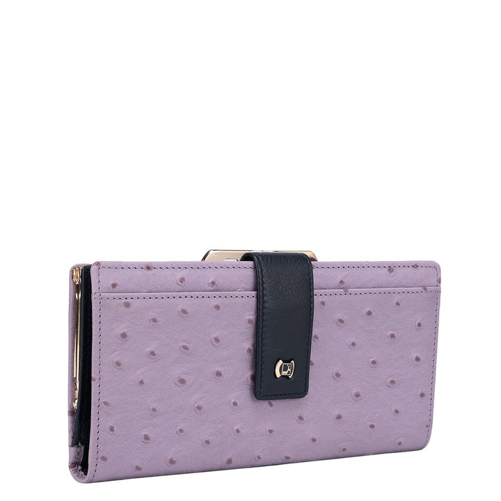 Ostrich Leather Ladies Wallet - Lavender