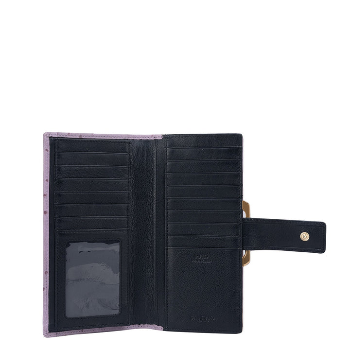 Ostrich Leather Ladies Wallet - Lavender