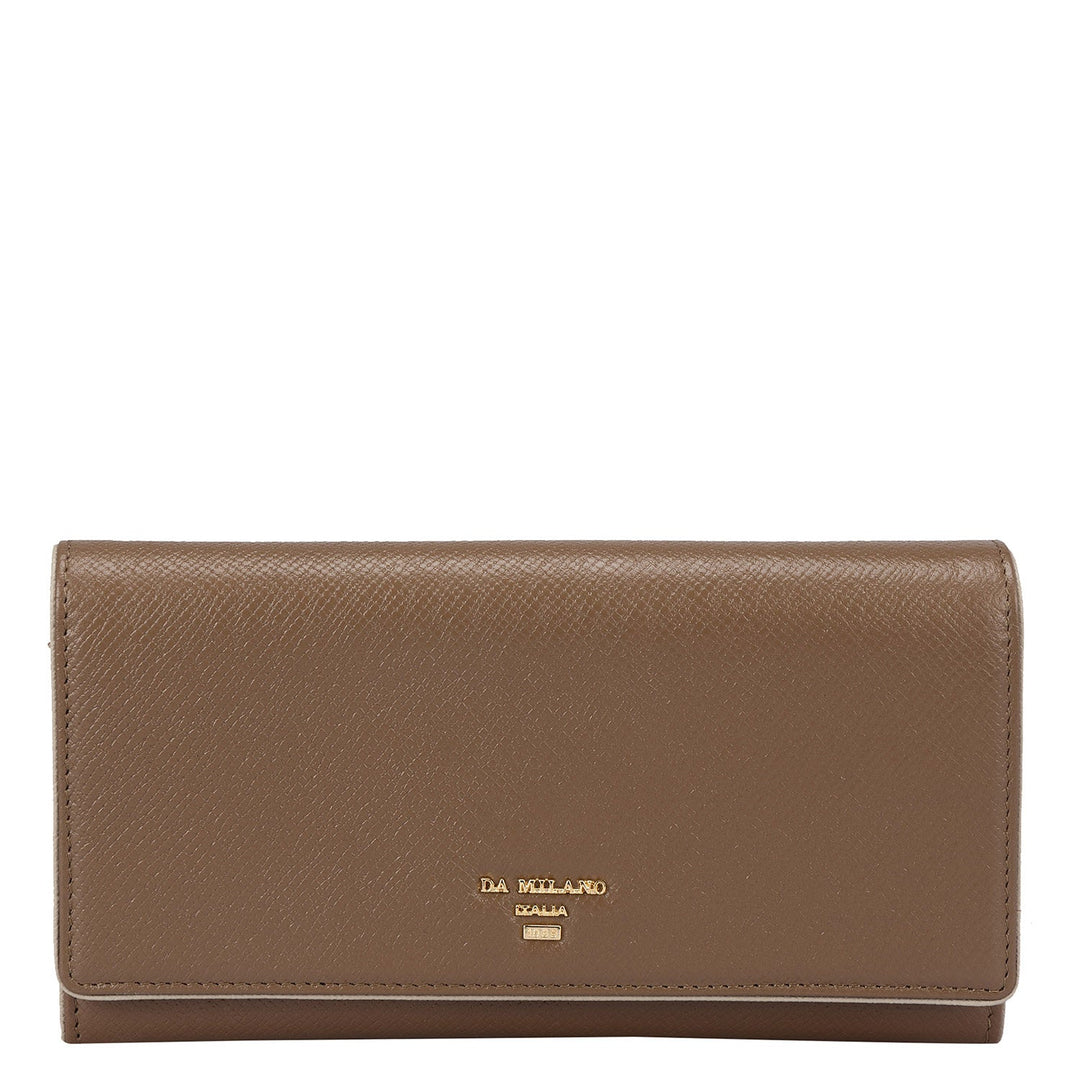 Franzy Leather Ladies Wallet - Cafe