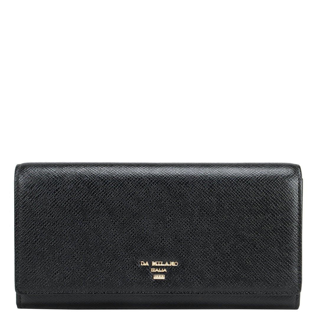 Franzy Leather Ladies Wallet - Black