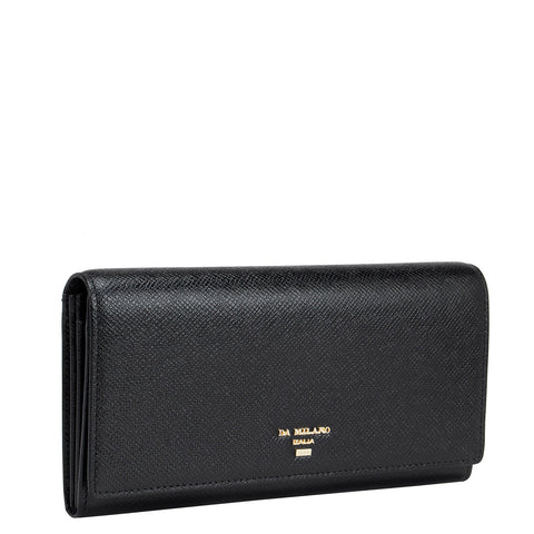 Franzy Leather Ladies Wallet - Black