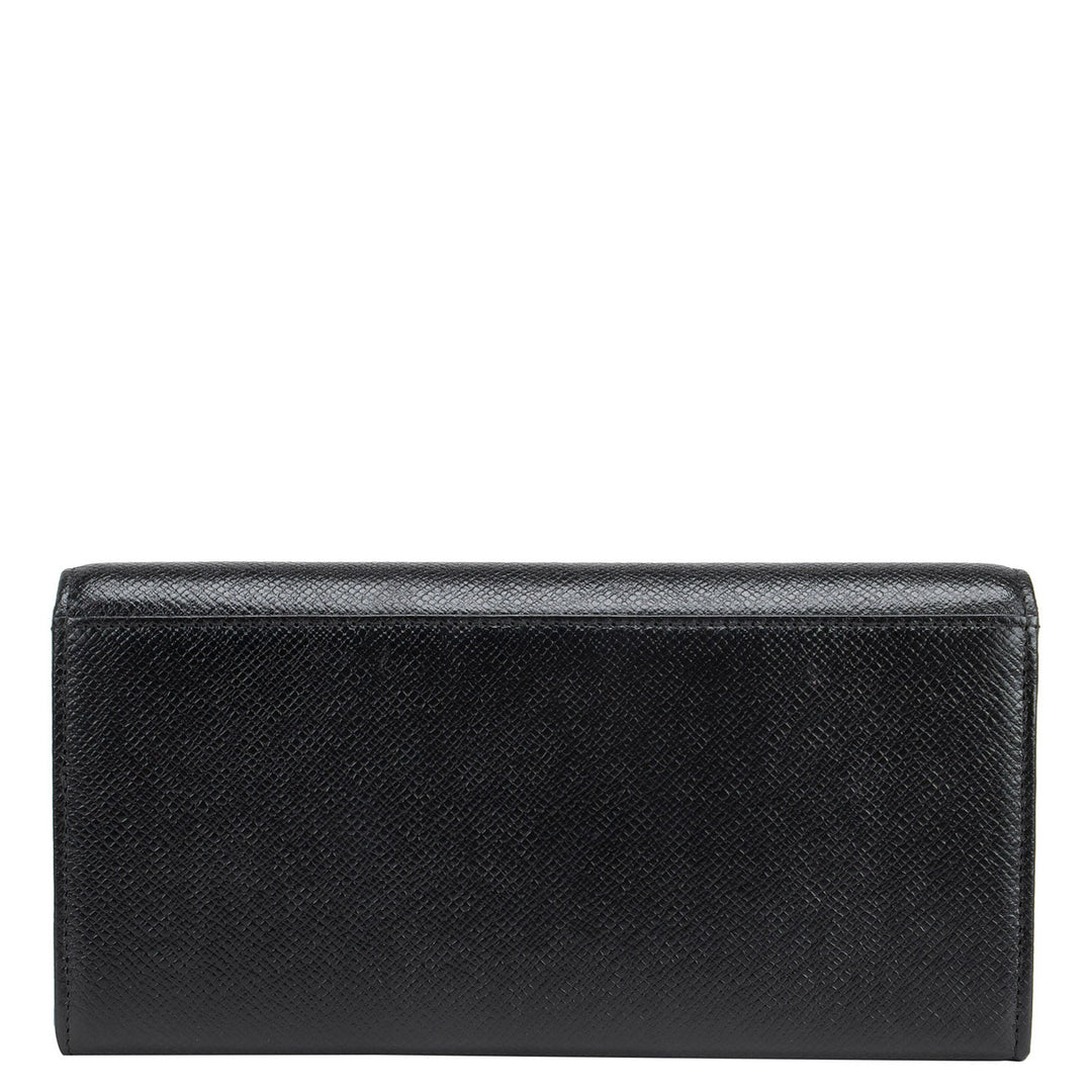 Franzy Leather Ladies Wallet - Black