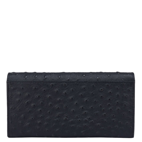 Black Ostrich Pattern Women Wallet