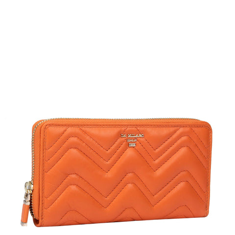 Orange Quilting Ladies Wallet