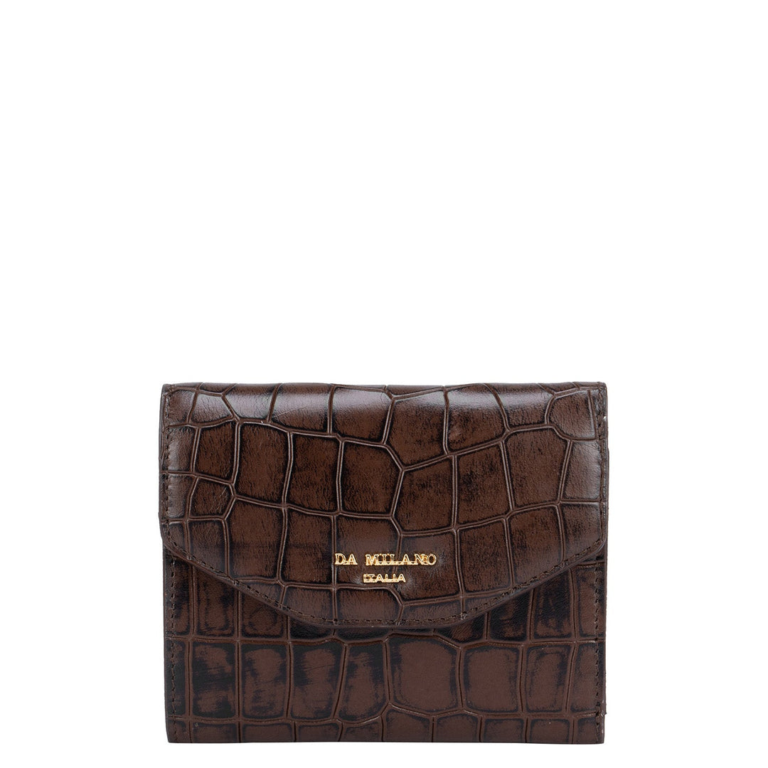 Brown Croco Effect Ladies Wallet