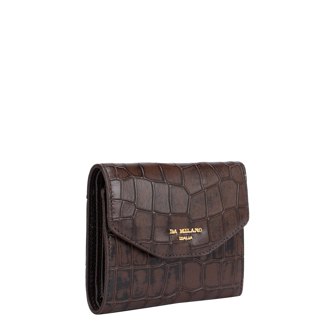 Brown Croco Effect Ladies Wallet