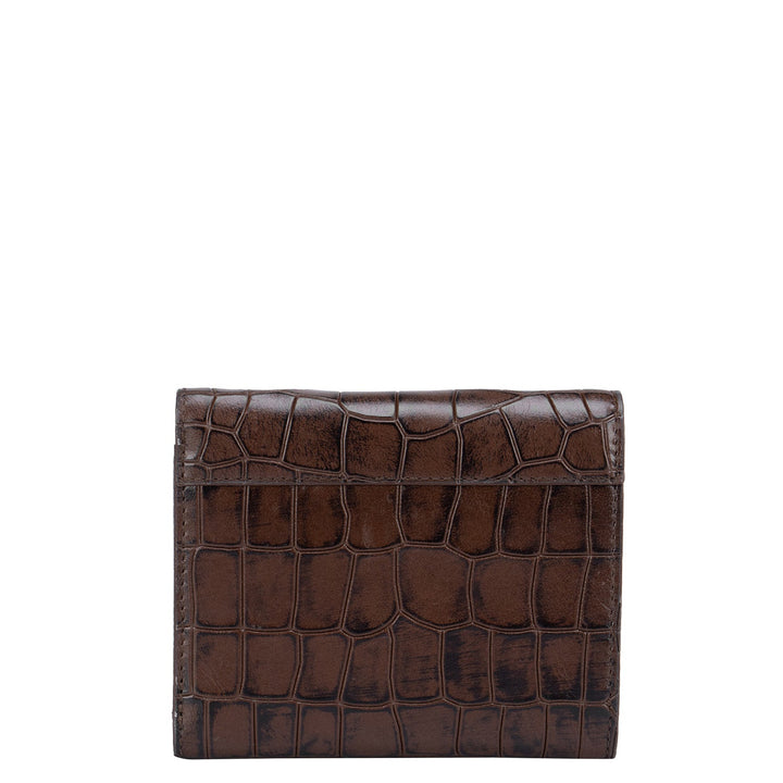 Brown Croco Effect Ladies Wallet