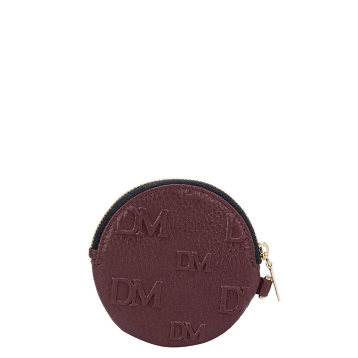 Monogram Wax Leather Ladies Wallet - Blood Stone