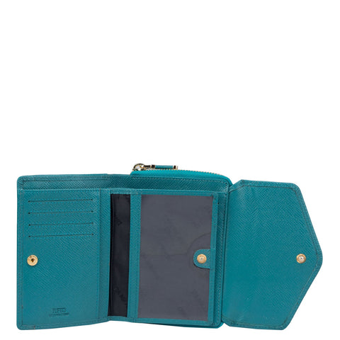 Franzy Leather Ladies Wallet - Teal