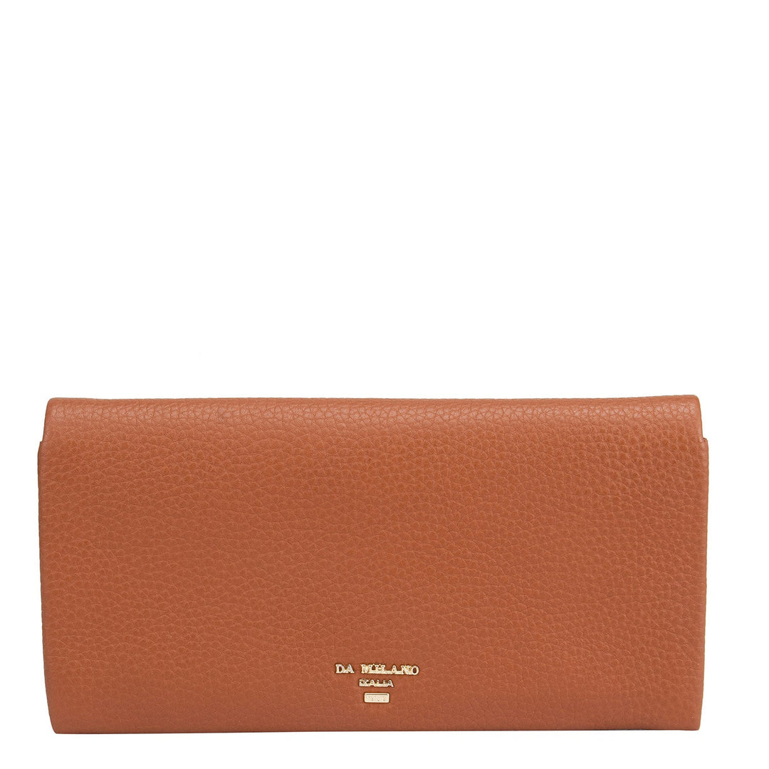 Cognac Wax Ladies Wallet