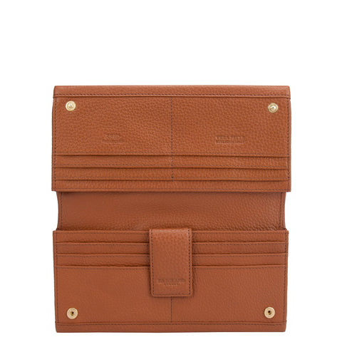 Cognac Wax Ladies Wallet