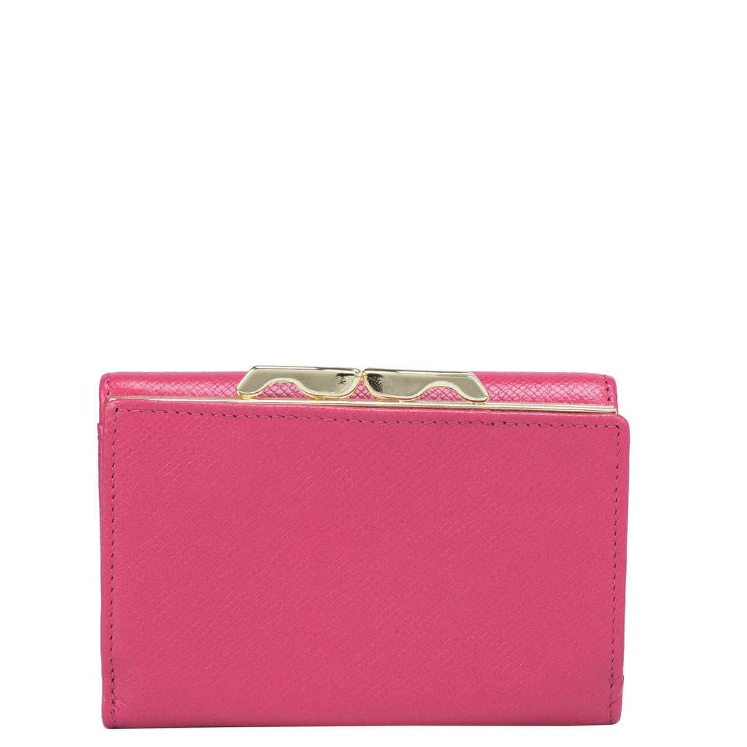 Franzy Leather Ladies Wallet - Hot Pink