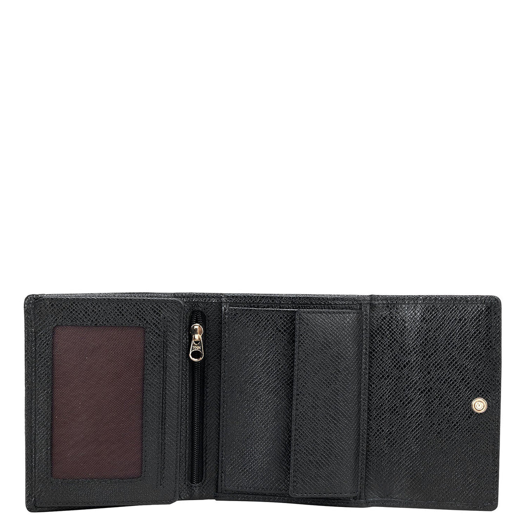 Croco Leather Ladies Wallet - Brown