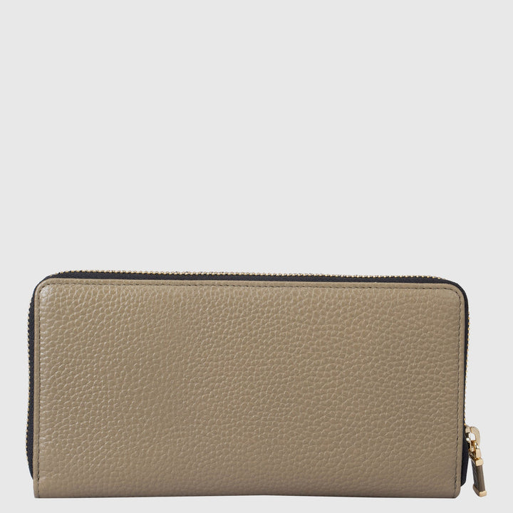 Wax Leather Ladies Wallet - Olive