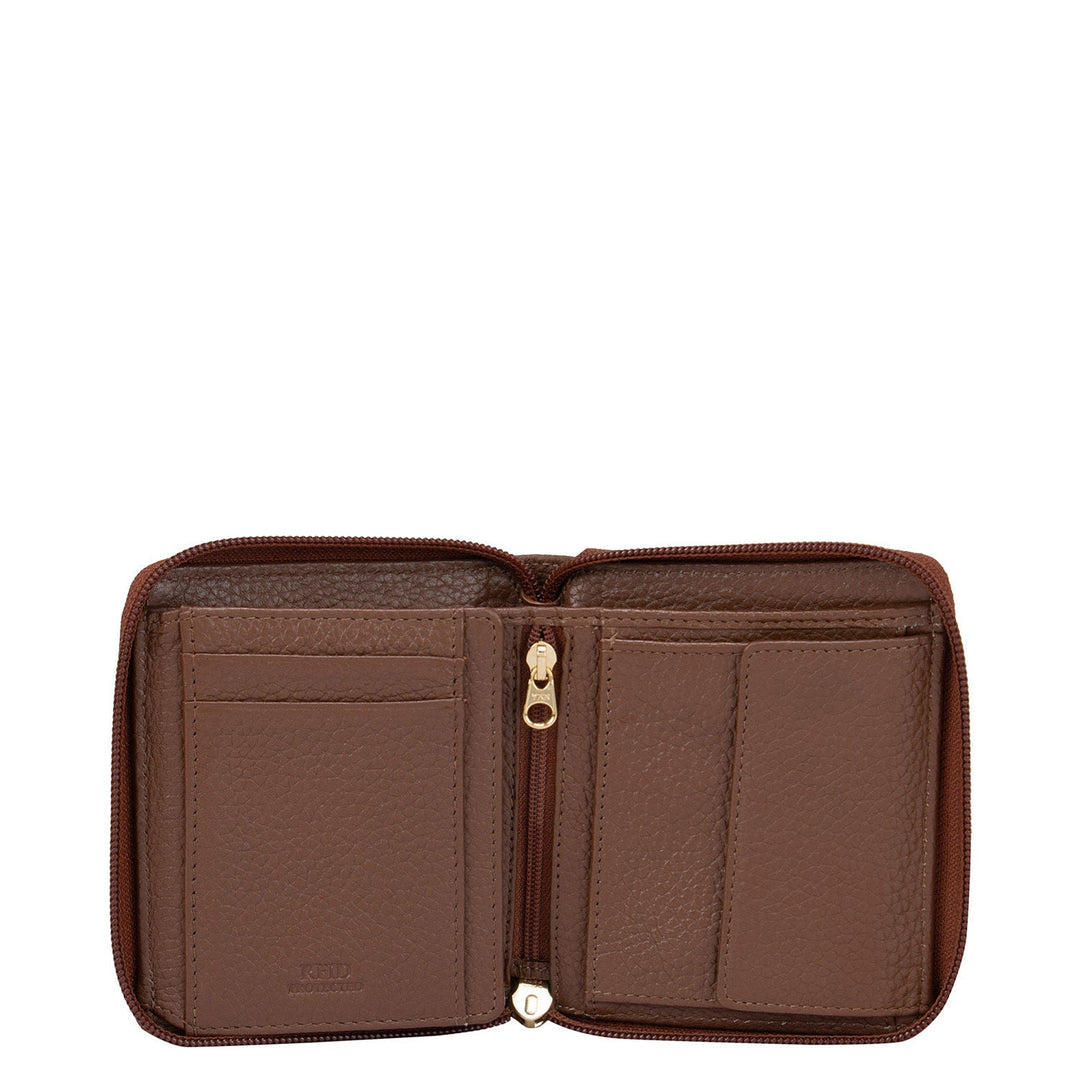 Cognac Wax Ladies Wallet