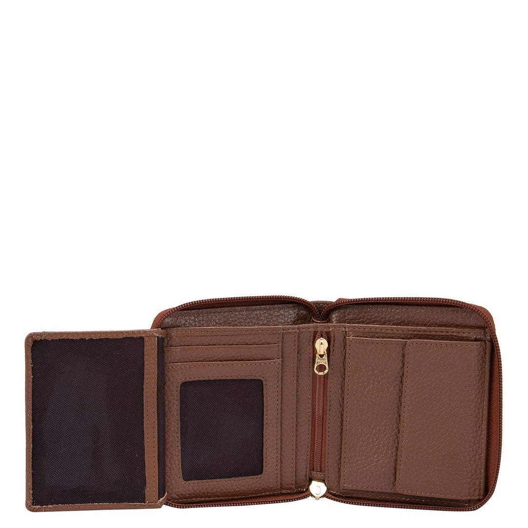 Cognac Wax Ladies Wallet