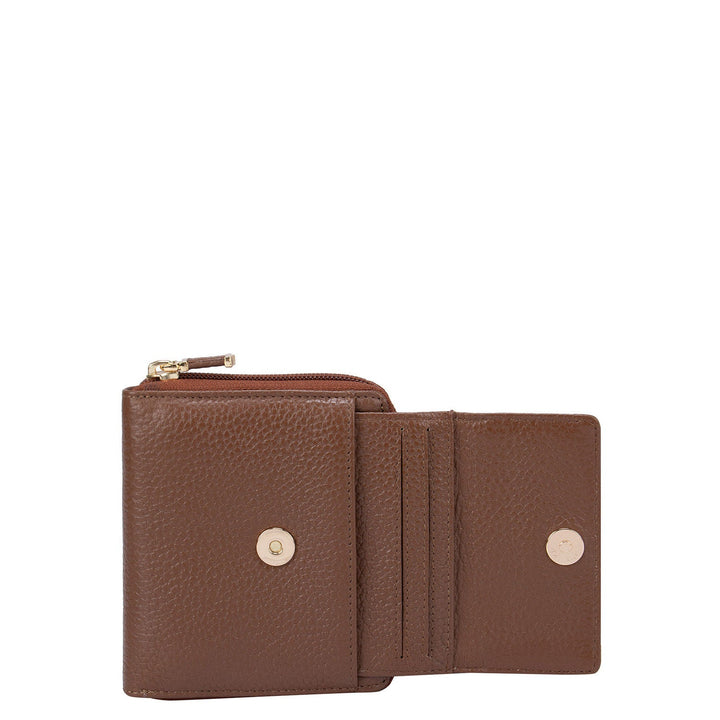 Cognac Wax Ladies Wallet