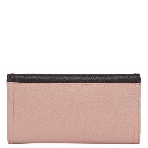 Brown and Pink Wax Ladies Wallet