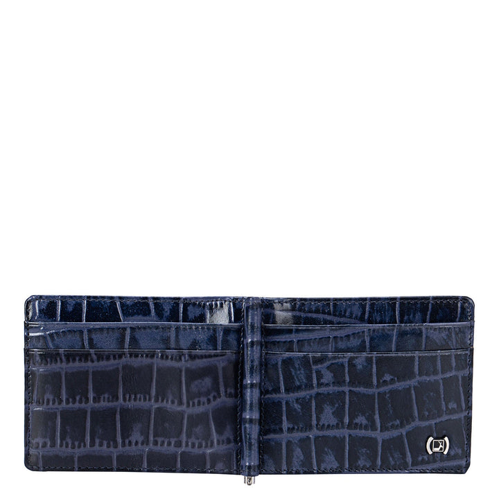 Blue Croco Effect Money Clip