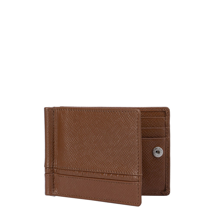 Franzy Leather Money Clip - Cognac