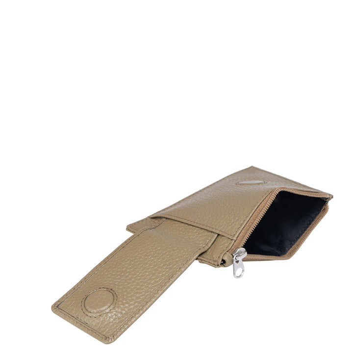 Wax Leather Money Clip - Olive