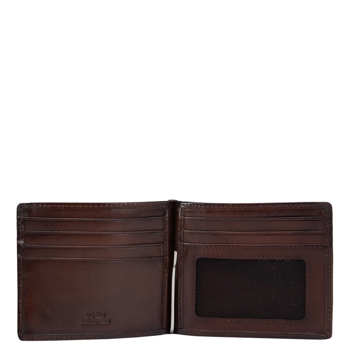 Brown Croco Effect Money Clip
