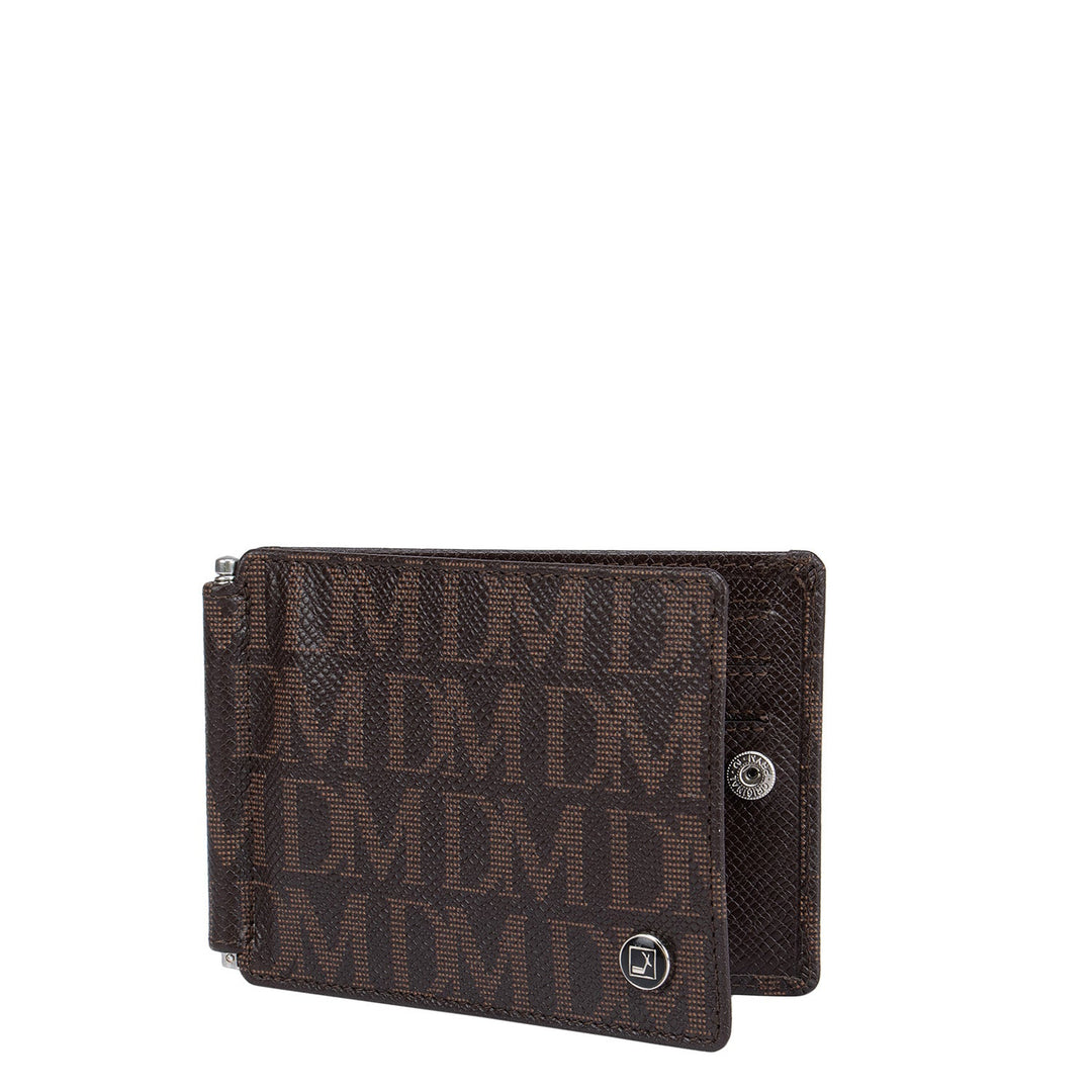 Brown DM Leather Money Clip