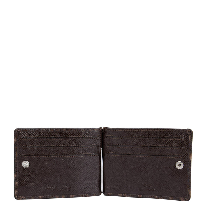 Brown DM Leather Money Clip