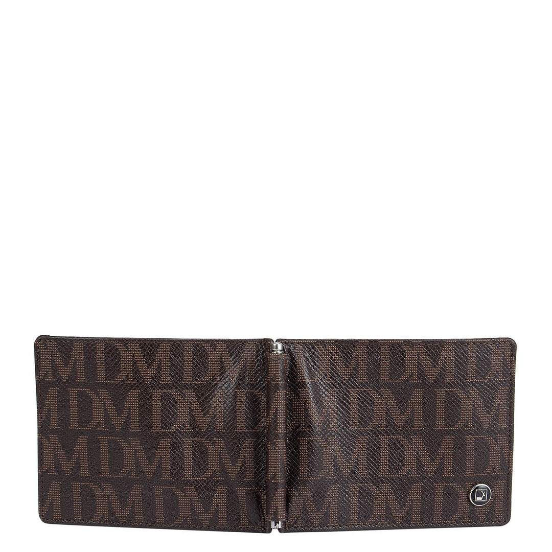 Brown DM Leather Money Clip