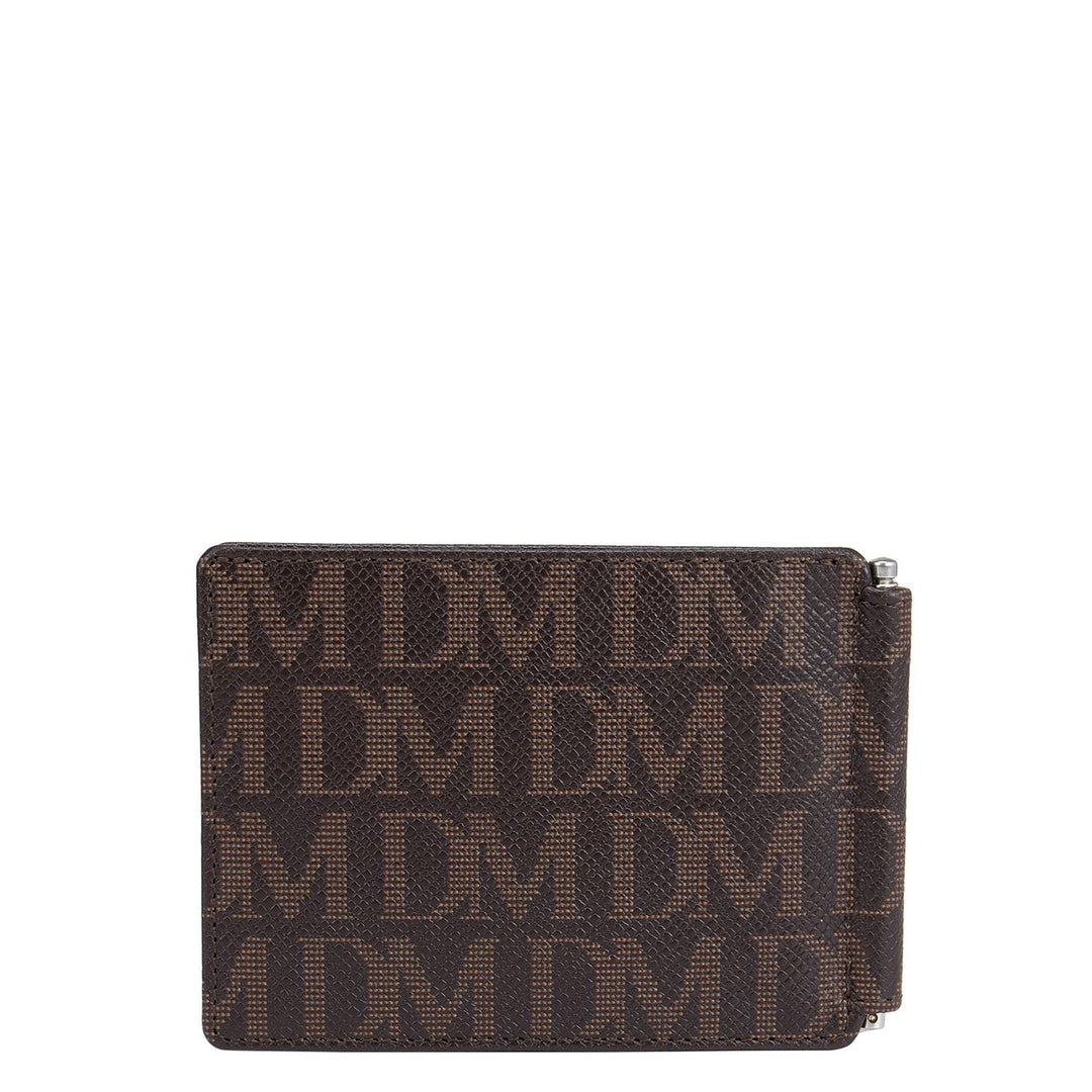 Brown DM Leather Money Clip