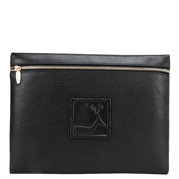 Wax Leather Multi Pouch - Black