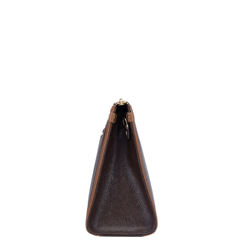 Franzy Leather Multi Pouch - Chocolate