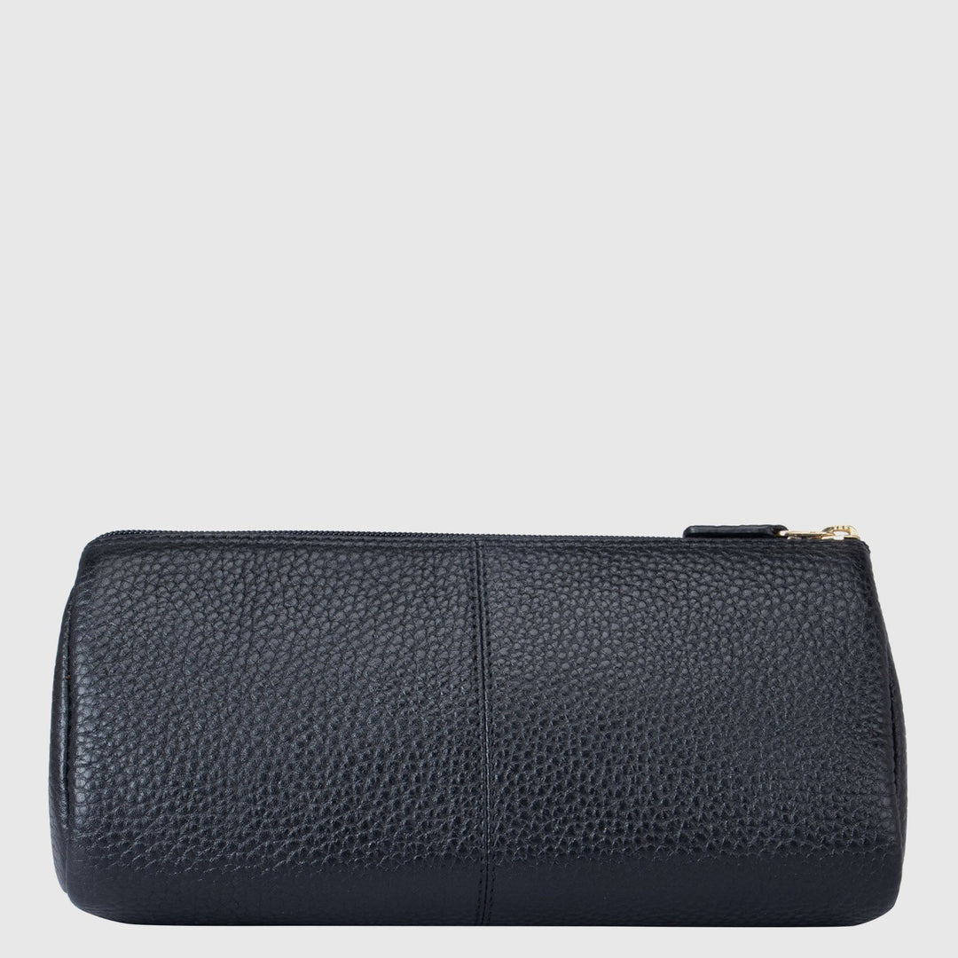 Wax Leather Multi Pouch - Black