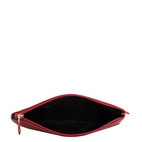 Wax Leather Multi Pouch - Berry