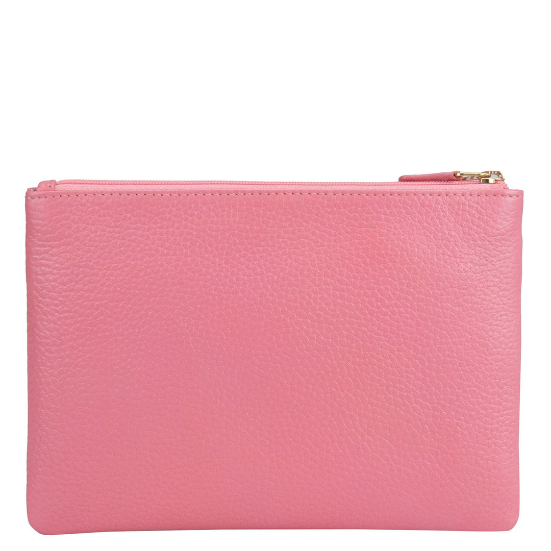 Wax Leather Multi Pouch - Hyper Pink