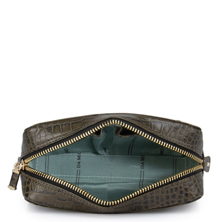 Green Croco Effect Multi Pouch