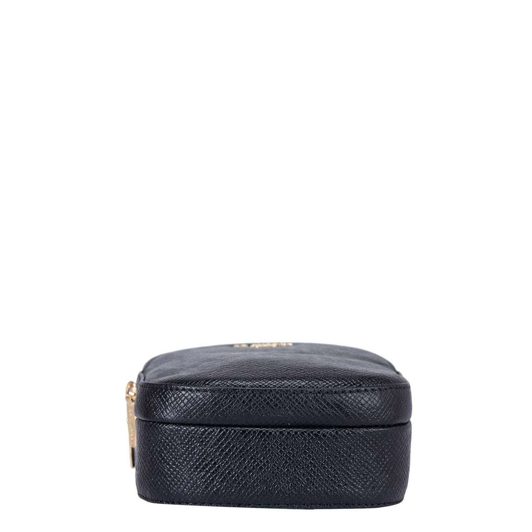 Franzy Leather Cross Body - Black