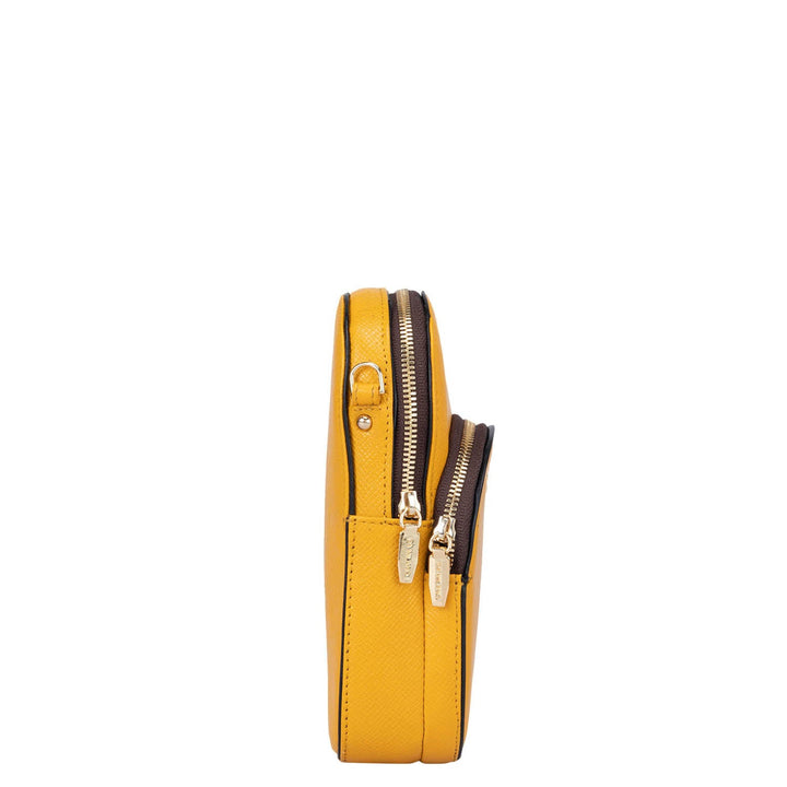 Franzy Leather Cross Body - Mango